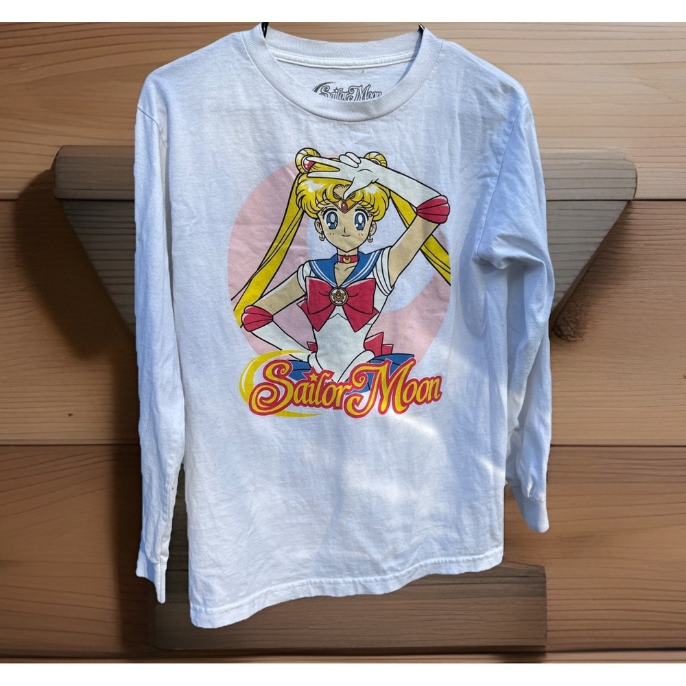 Vintage Sailor Moon Long Sleeve T-Shirt 90s Sz Small Usagi Tsukino Graphic Anime